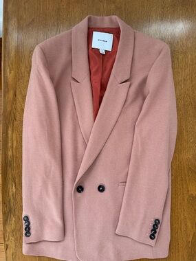 Cuyana Rose Blush Double-Breasted Blazer
